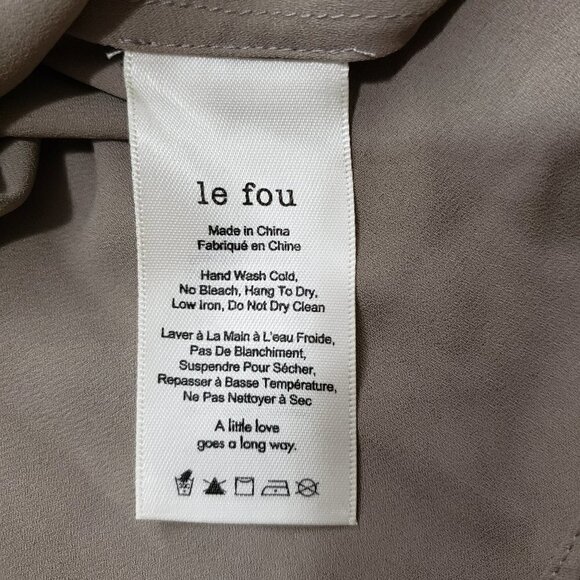 Wilfred Le Fou Couvin Dress Modern Taupe Black XXS - Picture 10 of 12